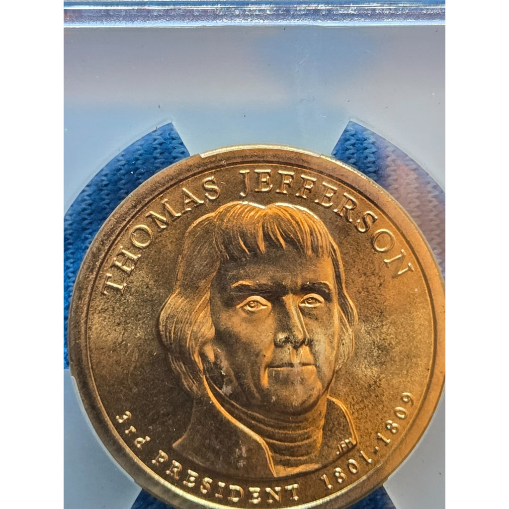 2007-P Thomas Jefferson, ICG SP, Satin Finish Presidential Dollar #529